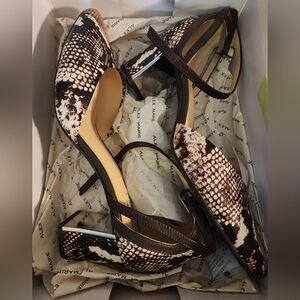 Alex Marie Brown Snakeskin Women's Heels